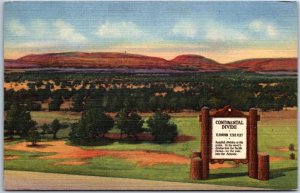 VINTAGE POSTCARD VIEW OF THE CONTINENTAL DIVIDE NEAR ALBUQUERQUE NEW MEXICO