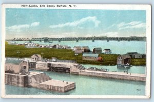 c1910's View Of New Locks Erie Canal Buffalo New York NY Antique Postcard