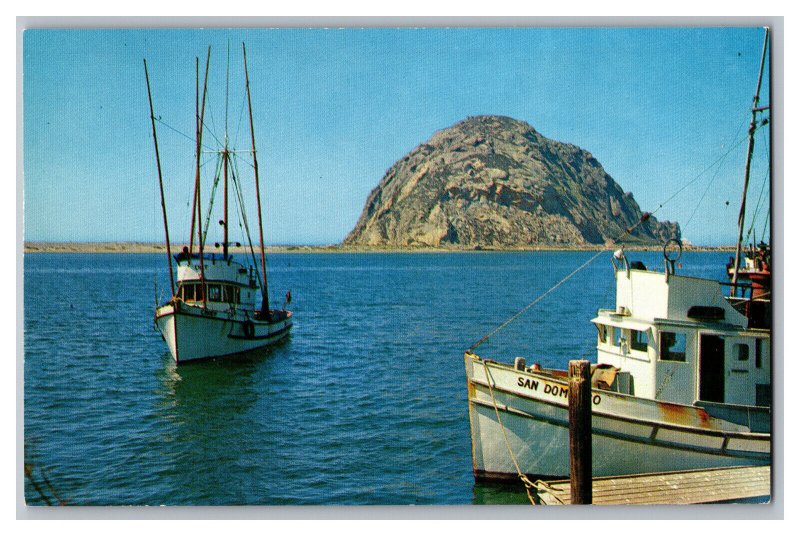 Postcard CA Morro Bay California Fishing Boats 