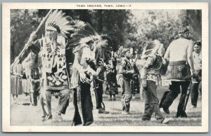 NATIVE AMERICAN TAMA INDIANS IOWA VINTAGE POSTCARD