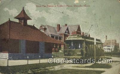 Street Car Station, Soldiers Home, Danville, IL, Illinois, USA Train Railroad...