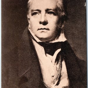 c1910s Sir Walter Scott Author Knox Series Postcard Litho Portrait Art Vtg A322
