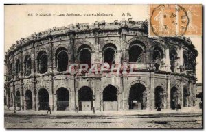 Old Postcard Nimes Les Arenes Exterior View