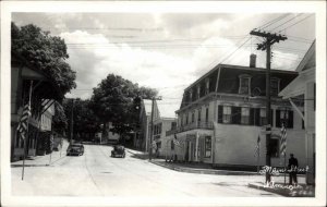 Wilmington Vermont VT Main Street Scene Real Photo RPPC Vintage Postcard