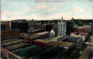 Postcard Birds Eye View of St. Joseph, Missouri