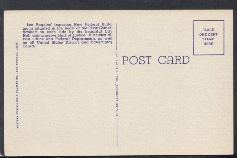 America Postcard -Post Office & Federal Building,Los Angeles,California  RS20261