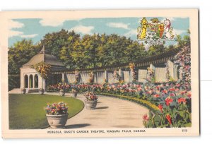 Niagara Falls Canada Postcard 1915-1930 Pergola Oake's Garden Theatre