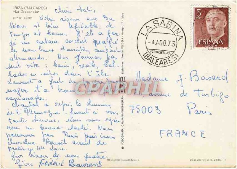 Postcard Modern IAFB (Baleares the Drasaneta