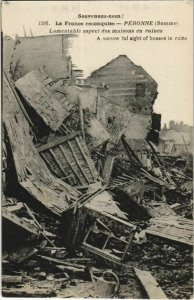 CPA Guerre Militaire PÉRONNE maisons en ruines (808383)