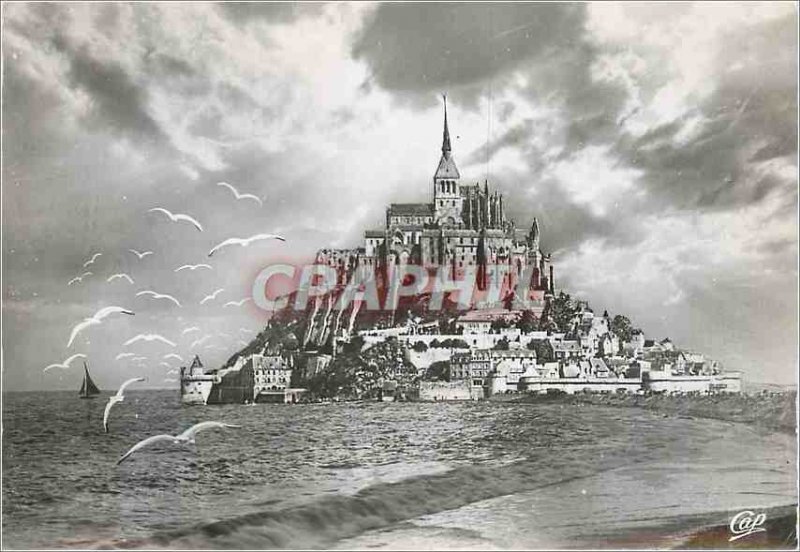Modern Postcard Mont St Michel Cote Sud at high tide