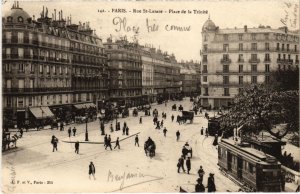 CPA PARIS 9e Rue St-lazare Place de la trinite (1248409)