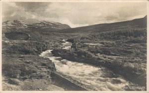 Sweden Abiskojokk Abiskojåkka River RPPC 06.66