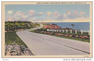 Scenic Highway overlooking Pensacola Bay, Pensacola, Florida, 30-40s
