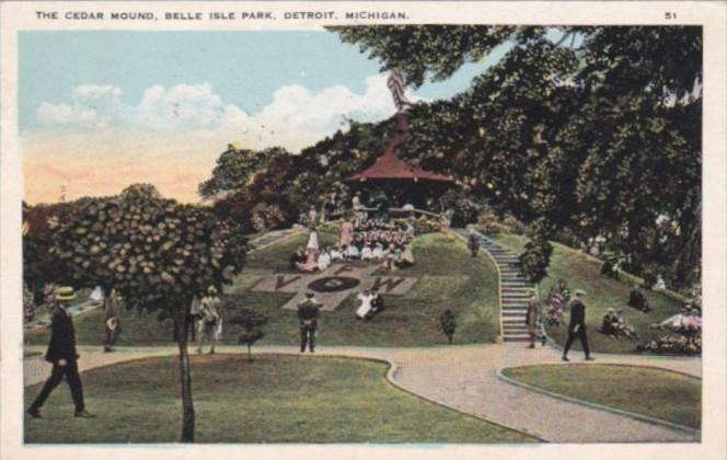 Michigan Detroit The Cedar Mound Belle Isle Park 1926