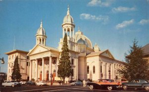 SAN JOSE, California CA   ST JOSEPH'S CHURCH 50's Cars On Street CHROME Postcard