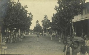 indonesia, BORNEO PONTIANAK, Kalimantan, Street Scene (1912) RPPC Postcard