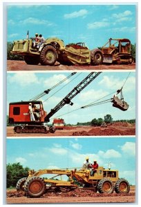 1960 National School Heavy Equipment Operation Charlotte North Carolina Postcard