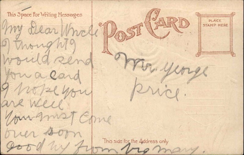 Washington's Birthday George Washington American Eagle Patriotic Postcard