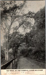 Top Rock at the Narrows, Upper Delaware Scenic Route NY c1909 Vtg Postcard C62