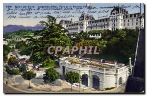 Old Postcard Evian les Bains Splendlde Park Hotel and refreshment Gachat