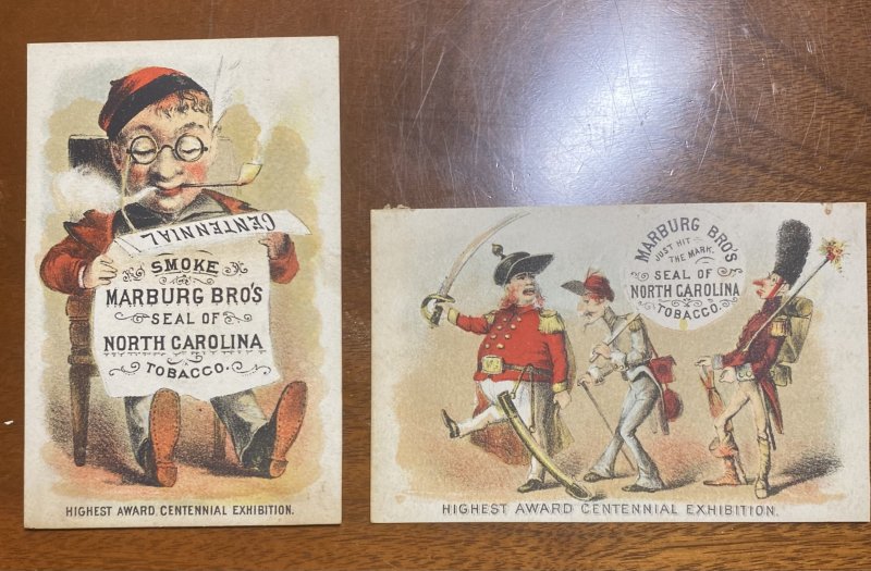 2 Marburg Brother’s Seal of North Carolina Tobacco Cards