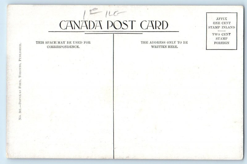 c1910 Ontario Canada Postcard Sir John Macdonald Monument Queen's Park Statue