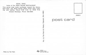 Nova Ohio 1960s Postcard Reed House Restaurant Aerial View