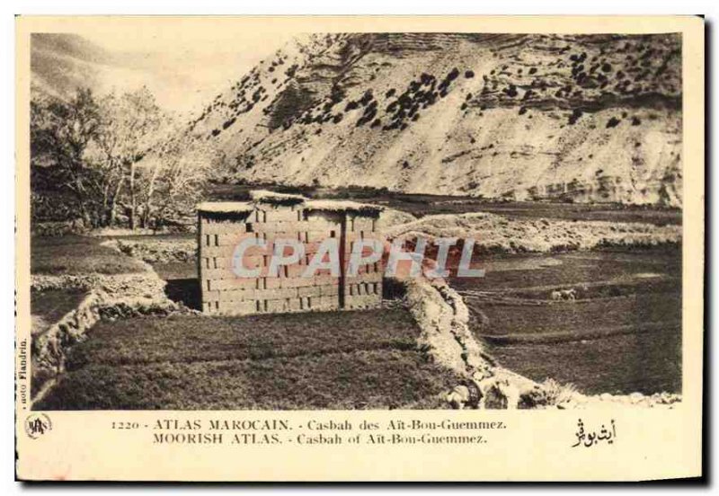 Postcard Old Moroccan Atlas Kasbah Ait Bou Guemmez