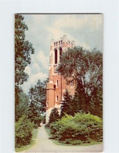 Postcard Beaumont Tower, Michigan State College, East Lansing, Michigan