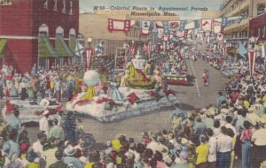 Minnesota Minneapolis Colorful Floats In Aquatennial Parade 1949 Curteich sk2327