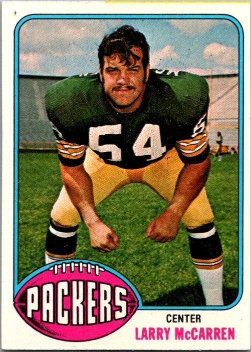 1976 Topps Football Card Larry McCarren Green Bay Packers sk4349