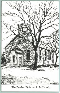 Beecher Bible and Rifle Church Wabaunsee KS Kansas UNP  Postcard I13