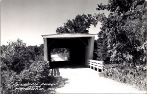 Real Photo Postcard Covered Bridge near Winterset, Iowa