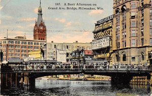 Grand Avenue Bridge A Busy Afternoon - Milwaukee, Wisconsin WI