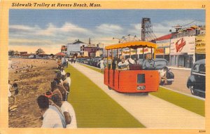 Sidewalk Trolley Revere Beach, Massachusetts MA  