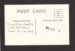 ME Sandy River & Rangeley Lakes Railroad Train Engine House Phillips Maine PC