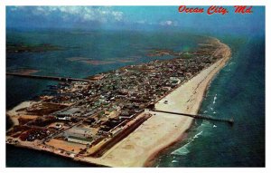 Postcard AERIAL VIEW SCENE Ocean City Maryland MD AT1400