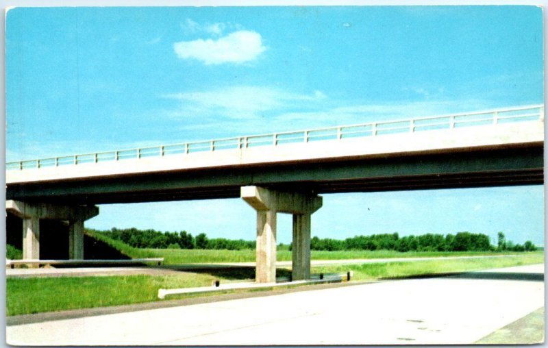 One Of The Many Overpasses That Keep Indiana Toll Road Free Of Cross Traffic, IN 