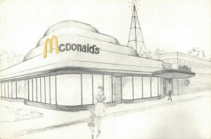 Nashville TN McDonald's 1940's Style Restaurant Postcard