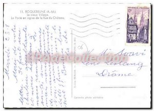 Modern Postcard Roquebrune Old Castle Street Village