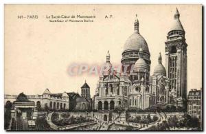 Old Postcard Paris Sacre Coeur in Montmartre