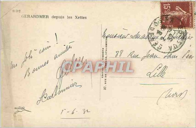 Old Postcard Gerardmer from Xettes