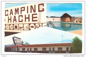 Swimming Pool, Motel & Camping Hache, Petit-Rocher Sud, N.B., Canada, PU_40-60s