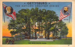 Linen Era, Civil War, Gettysburg, The Nation's Greatest Shrine, Old Postcard