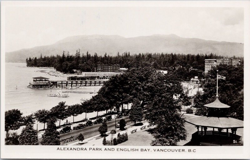 Vancouver BC Alexandra Park English Bay c1939 Gowen Sutton RPPC Postcard H49