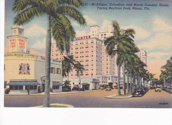 Florida Miami McAllister Columbus &  Miami Colonial Hotels