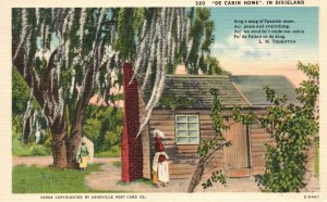 De Cabin Home in Dixieland Sing A Song of Spanish Moss Vintage Postcard 1965
