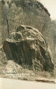 Fuller King Rock Smugglers Notch Utah 1920s RPPC Photo Postcard 20-11502