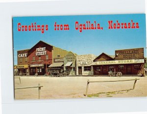 Postcard Front Street, Greetings from Ogallala, Nebraska