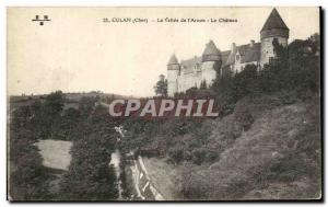 Old Postcard Culan La Vallee de l & # 39Arnon Le Chateau